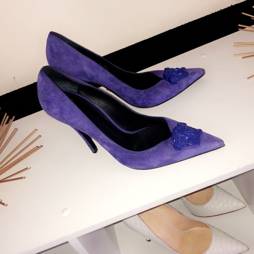 Versace suede pumps